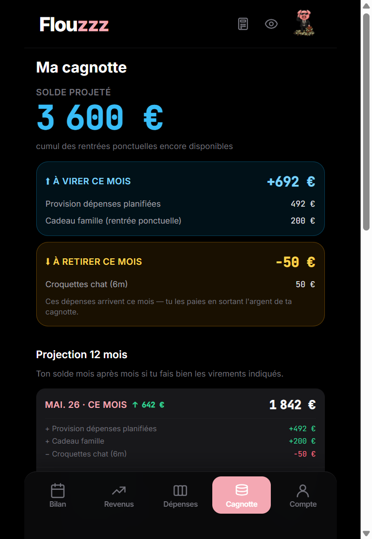 La cagnotte — Livret A virtuel